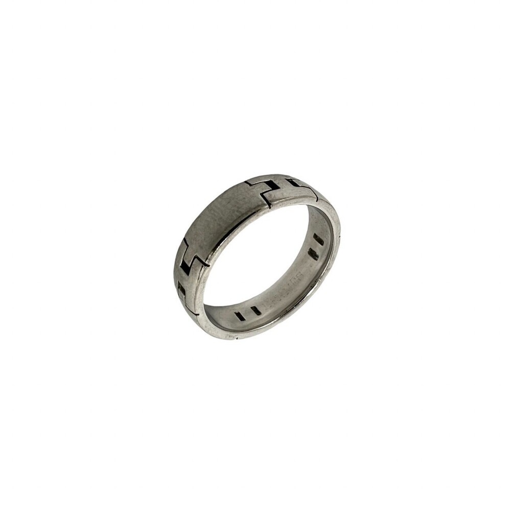 HERMES Hercules Ring, 18K White Gold (750WG), Size #56, Silver, Item No. 33664